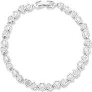 CHLOE AND MADISON Heart Cubic Zirconia Tennis Bracelet