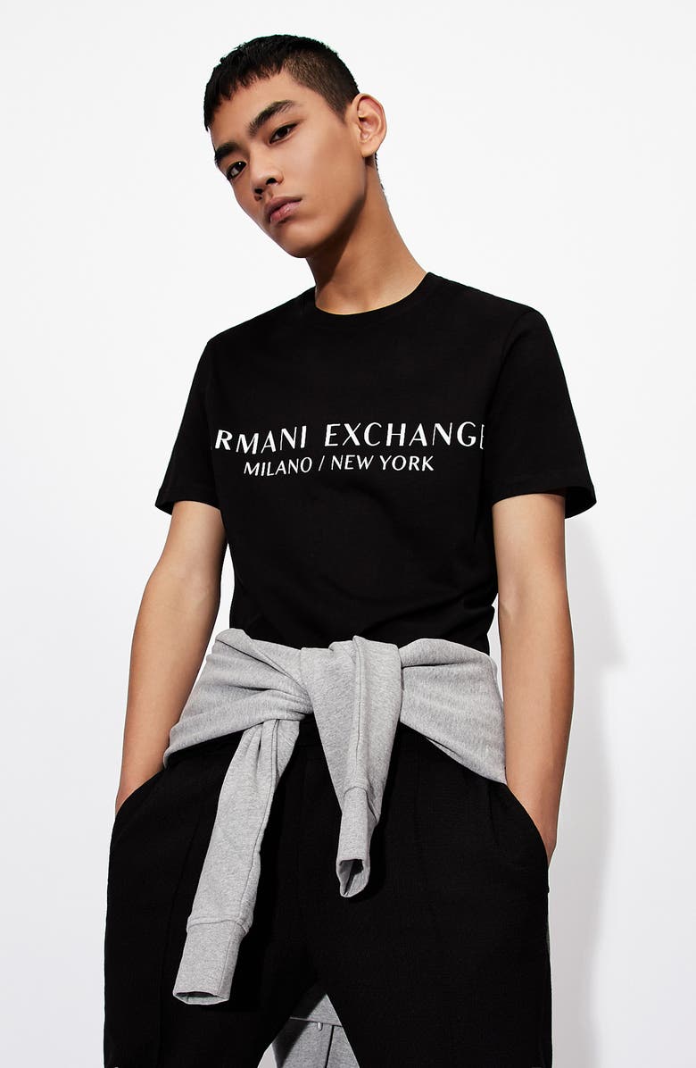 Armani Exchange Milano/New York Logo Graphic Tee, Alternate, color,