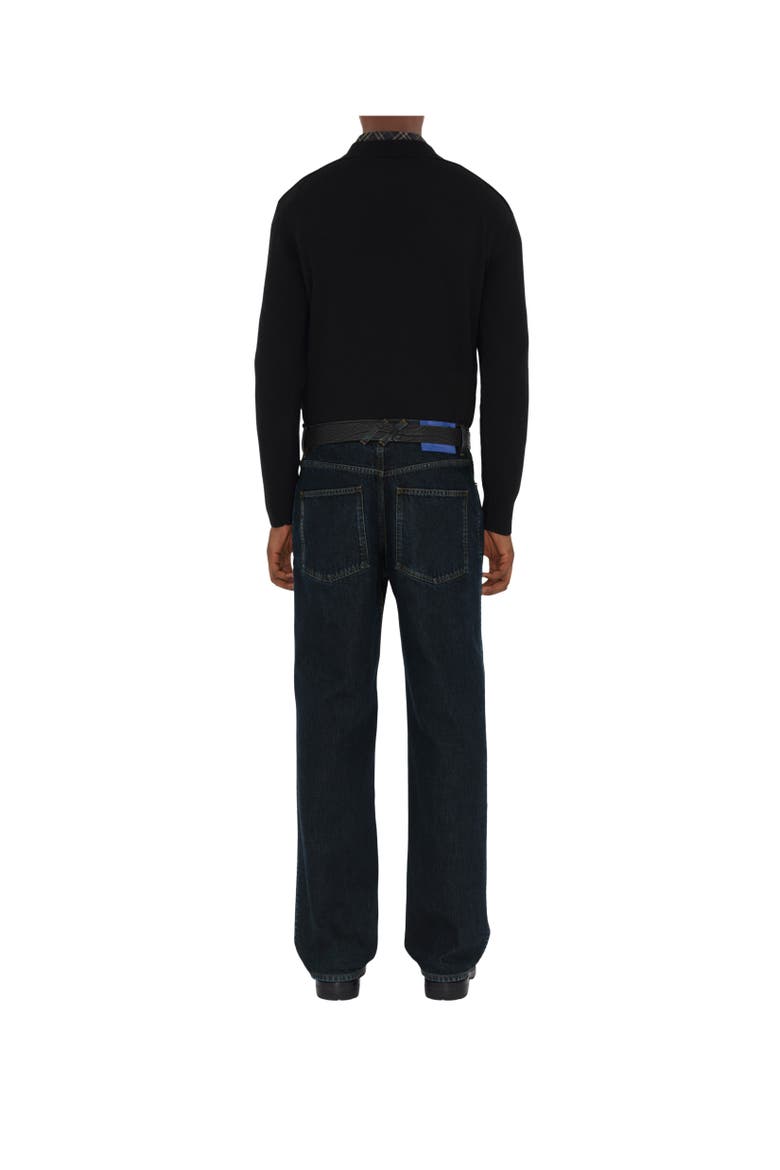 Check Label Wool Sweater, Alternate, color, Black