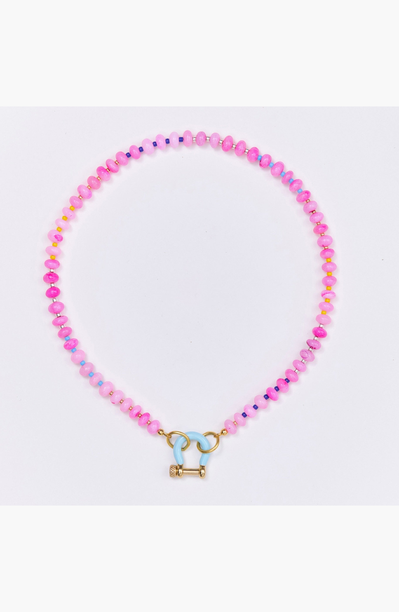 SHOP SPICY DAN Maui Pink Opal Gold Plated Necklace, Alternate, color, Pink