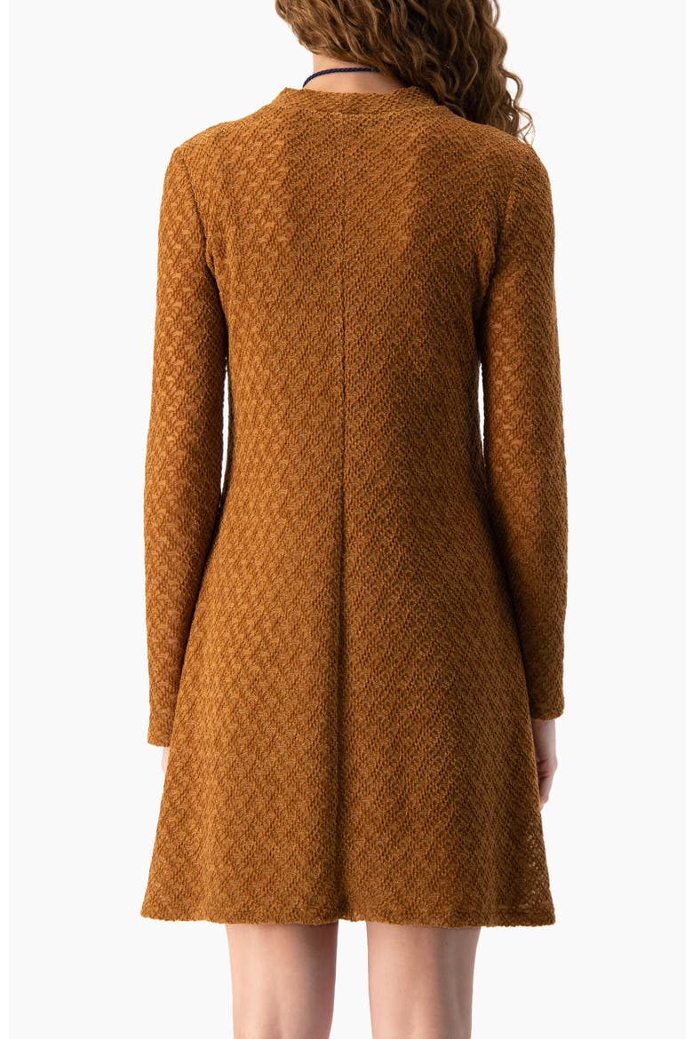 Charm-Detail Knit Sheath Dress, Alternate, color, Light Brown