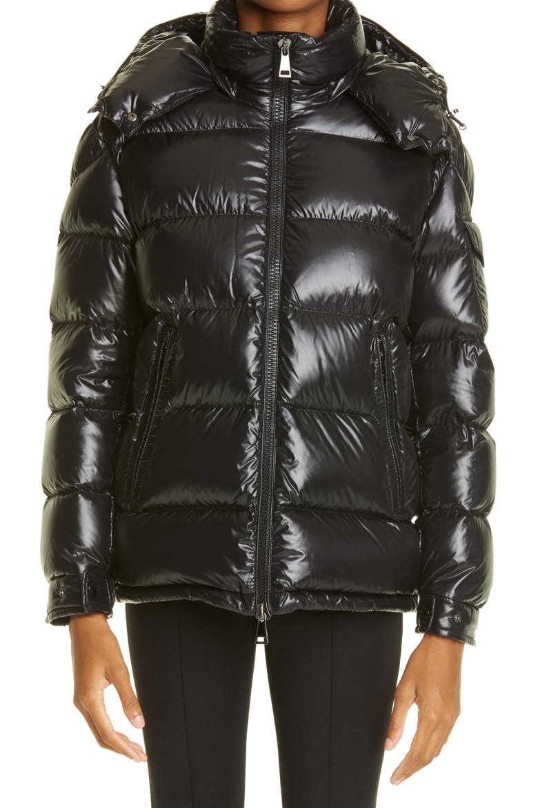 Fustet Hooded Down Puffer Jacket, Main, color, BLACK