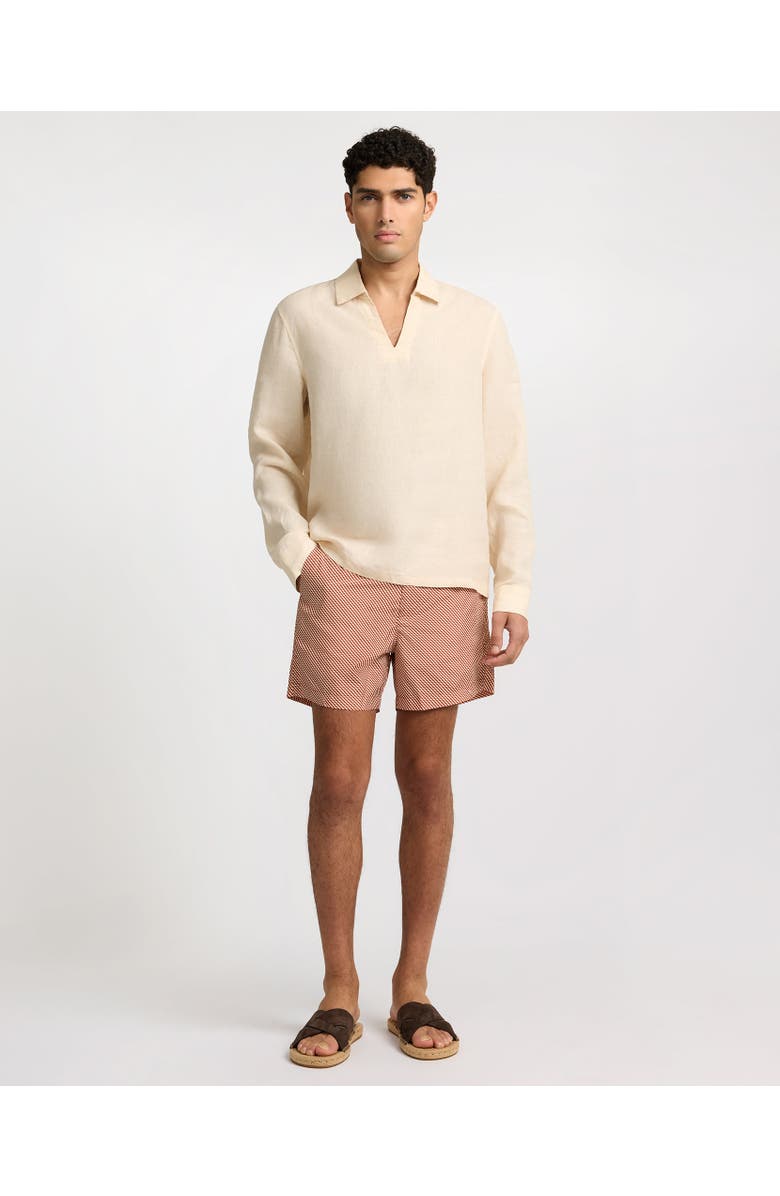 Onia Calder Buckle 5" Swim Trunk, Alternate, color, Picante Multi