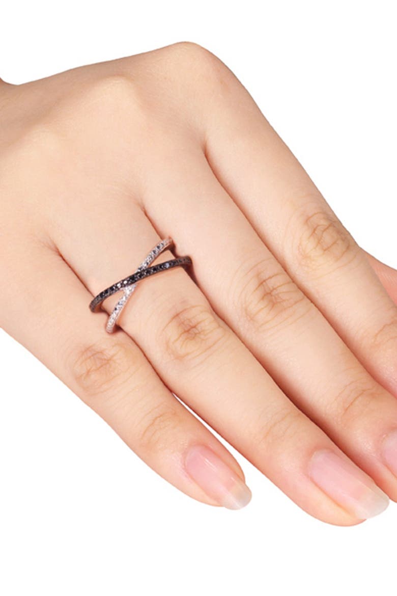 Diamond Crisscross Band, Alternate, color, BLACK