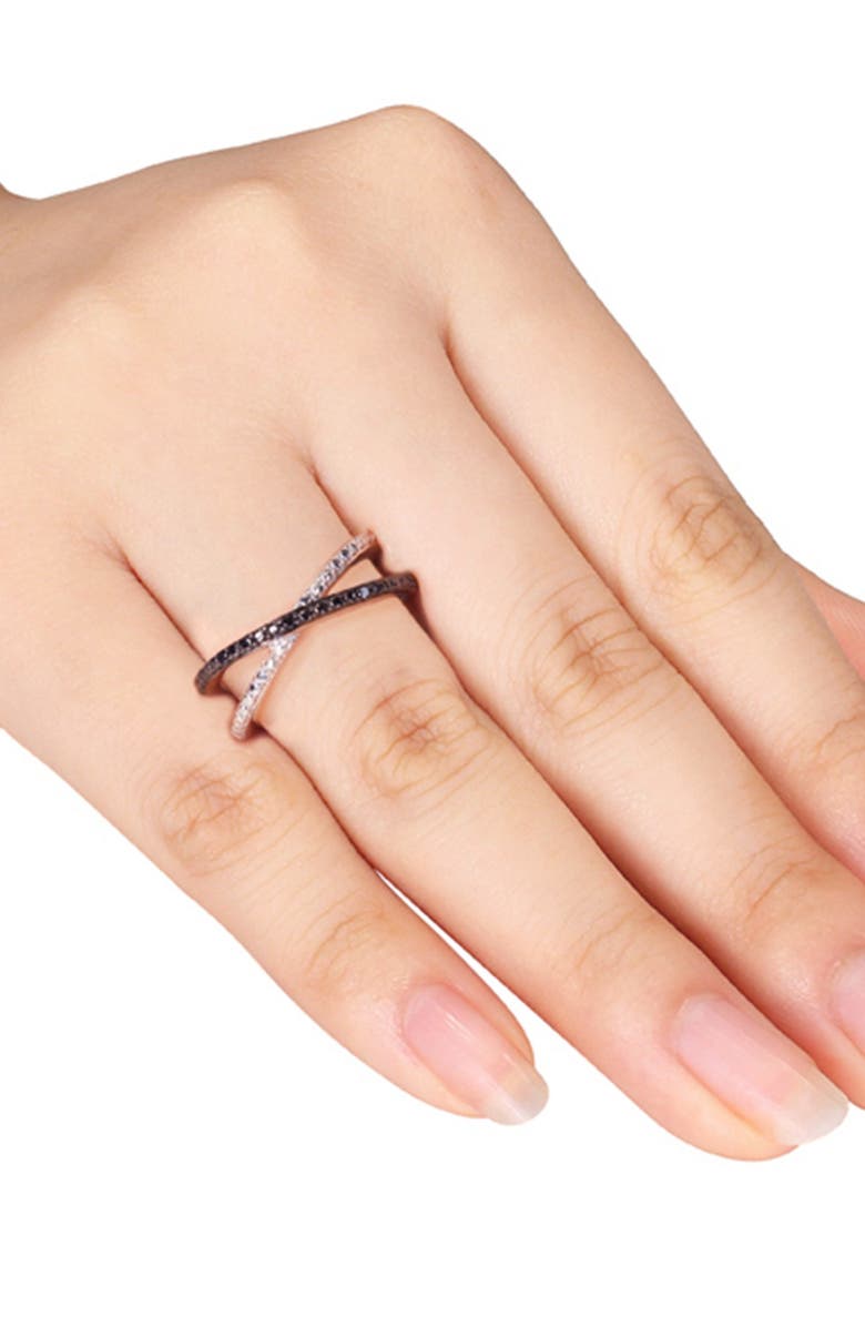 DELMAR Diamond Crisscross Band, Alternate, color, Black