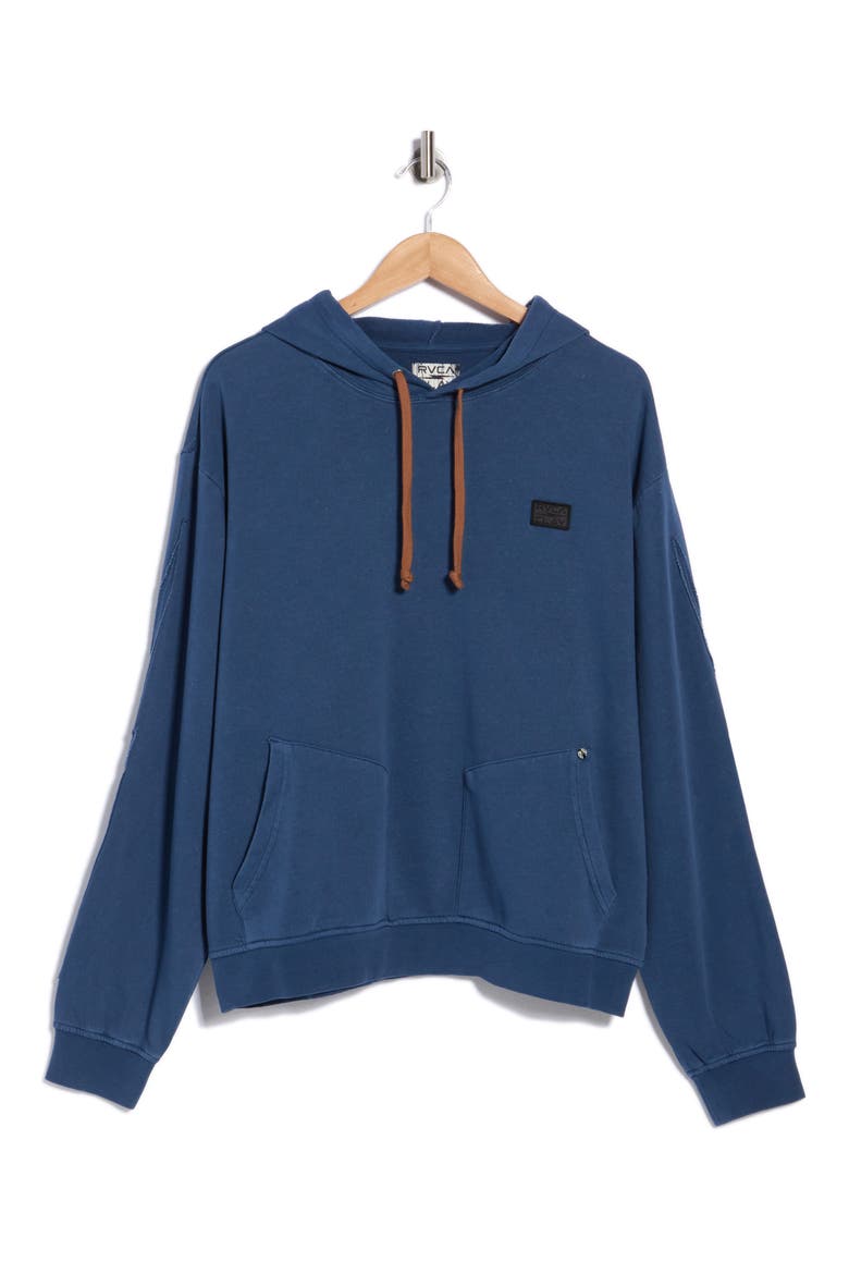 x Clay Fleece Hoodie, Main, color, DARK DENIM