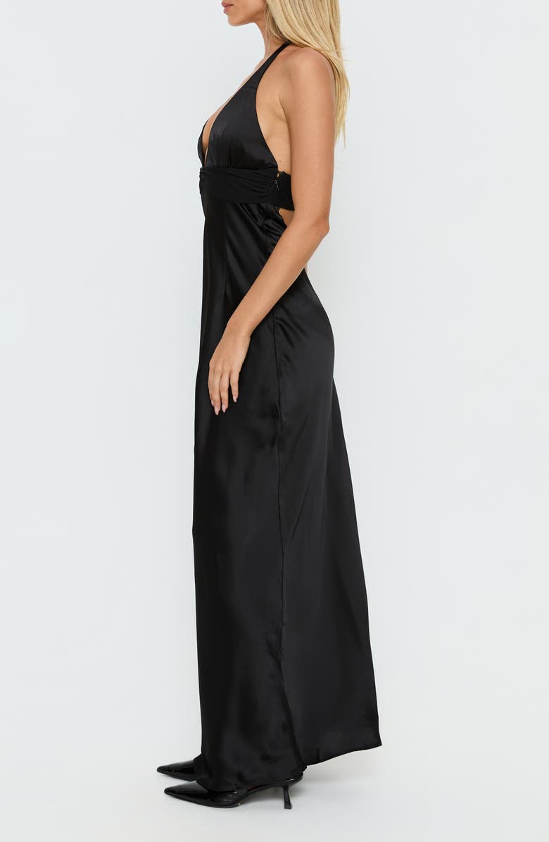 Princess Polly Odyssa Satin Halter Gown, Alternate, color, 