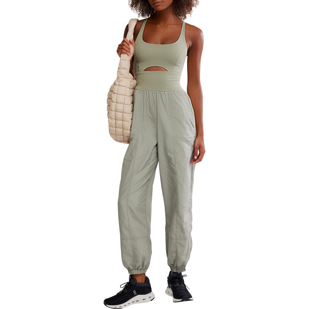 Free People Fp Movement Righteous Runsie Jumpsuit In Green