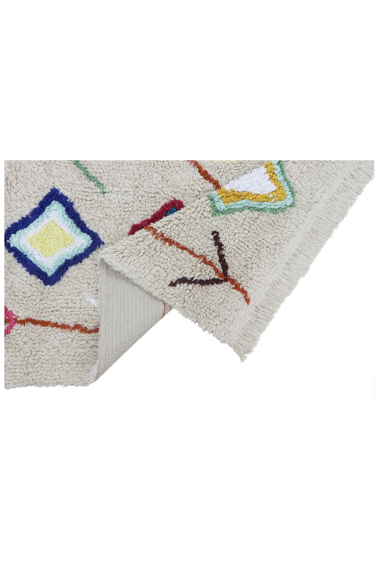 Mini Kaarol Washable Cotton Blend Rug, Alternate, color, NATURAL MULTICOLOR