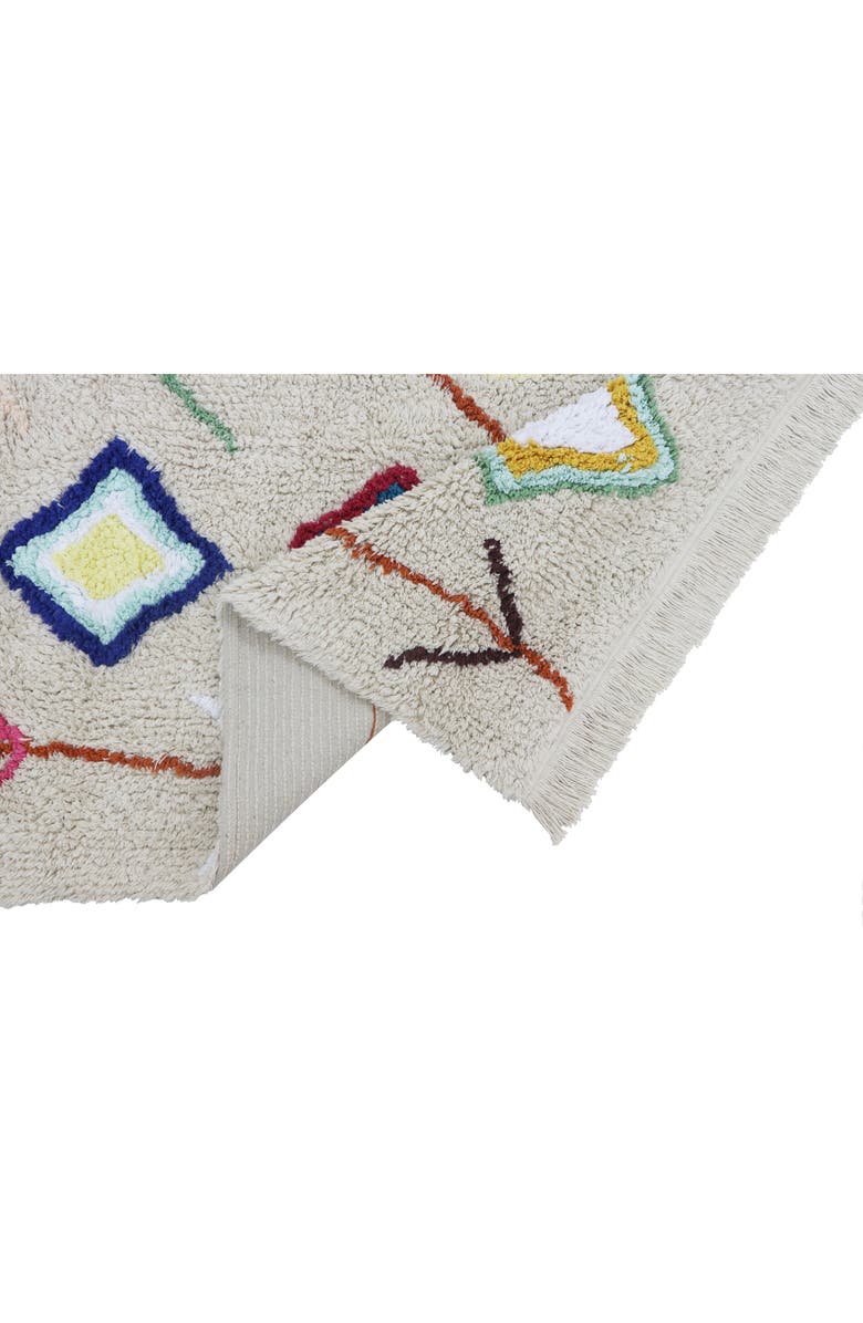 Lorena Canals Mini Kaarol Washable Cotton Blend Rug, Alternate, color, Natural Multicolor