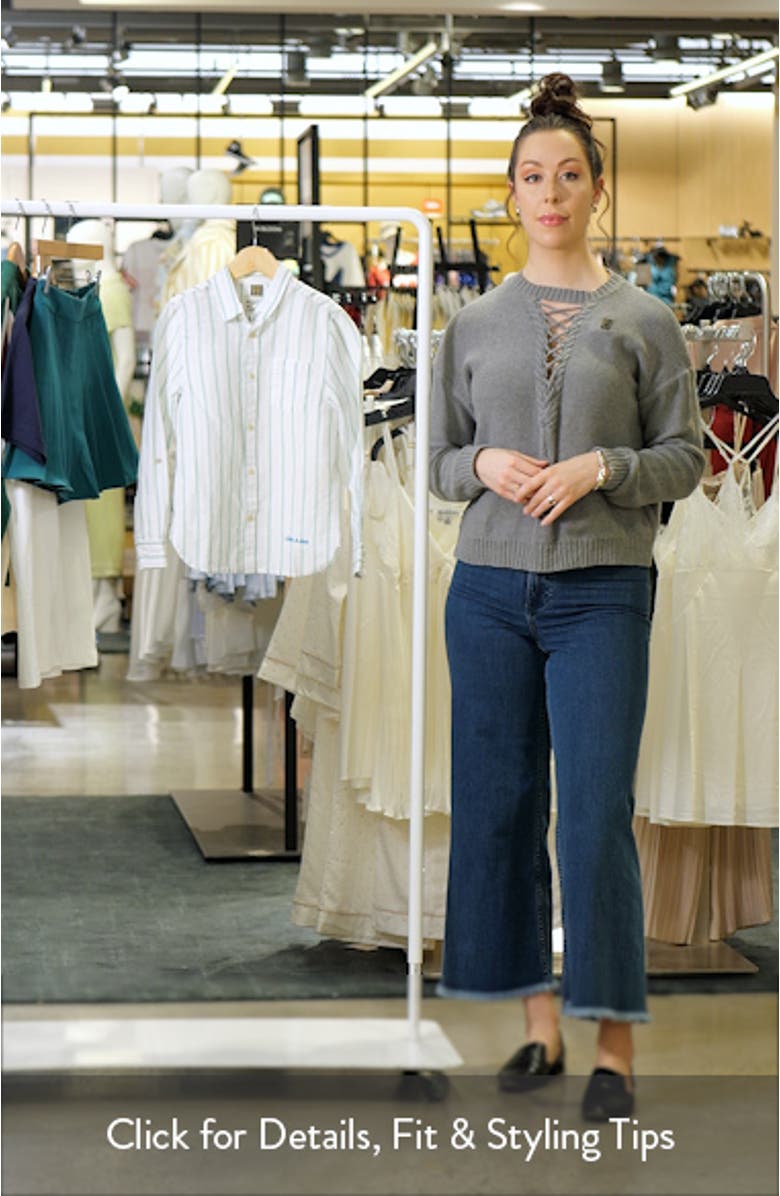 Kids' Stripe Linen & Cotton Button-Up Shirt, sales video thumbnail