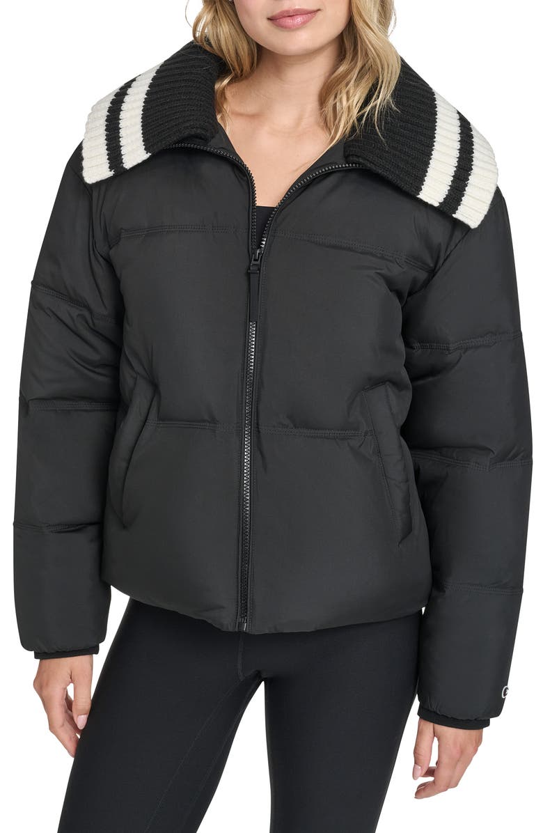 Champion Shawl Collar Puffer Jacket, Main, color, Black