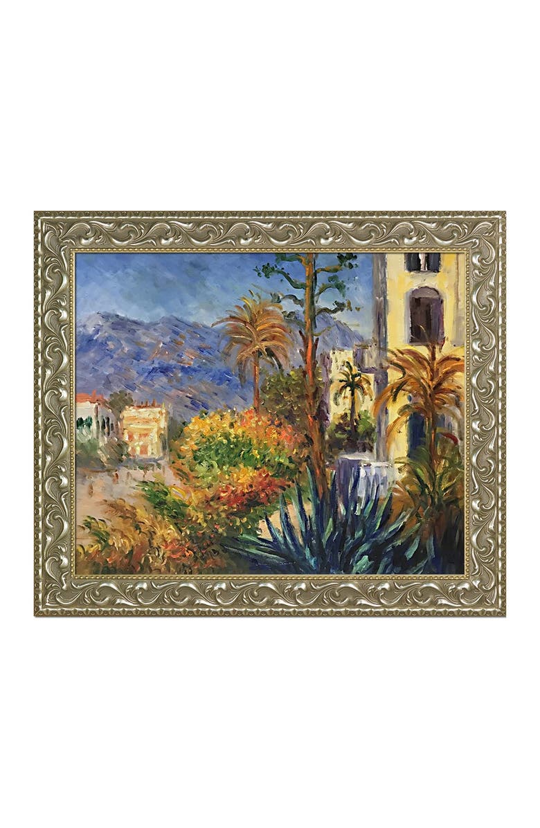 OVERSTOCK ART Villas at Bordighera by Claude Monet Framed Hand Painted Oil Reproduction - 25.5" x 29.5", Alternate, color,