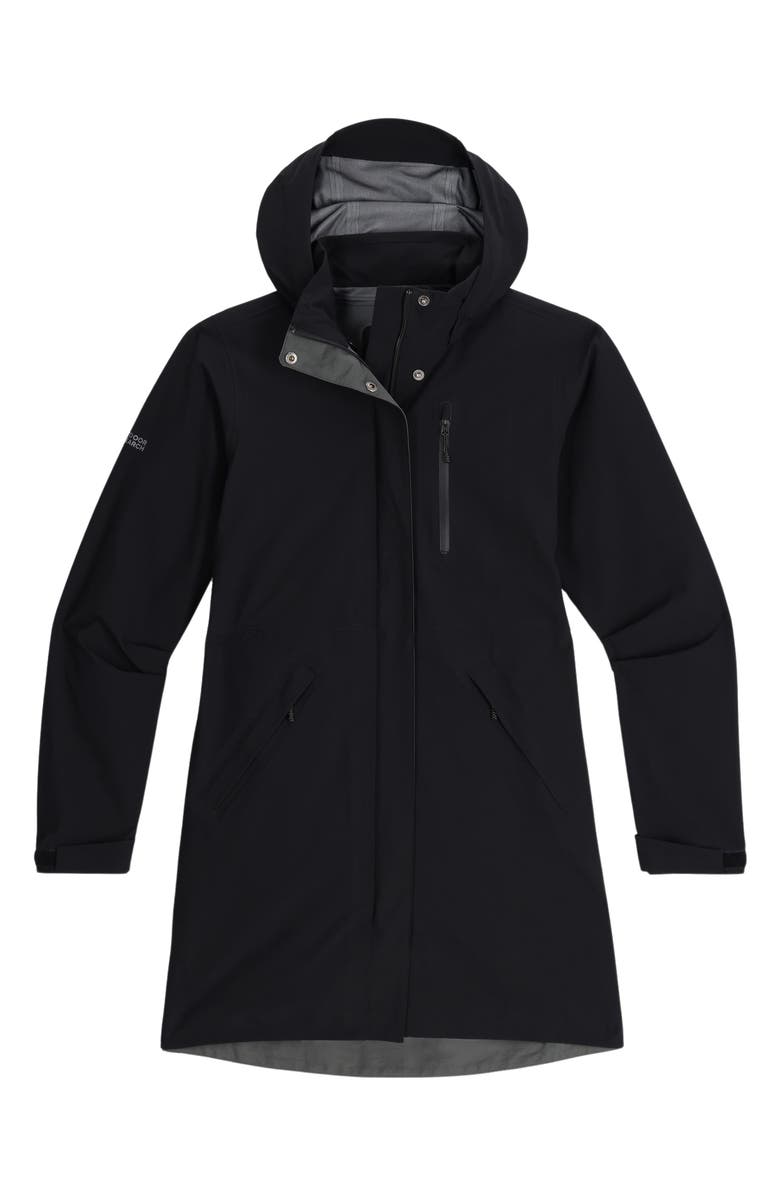 Outdoor Research Aspire 3L Waterproof & Windproof Jacket, Alternate, color, Black