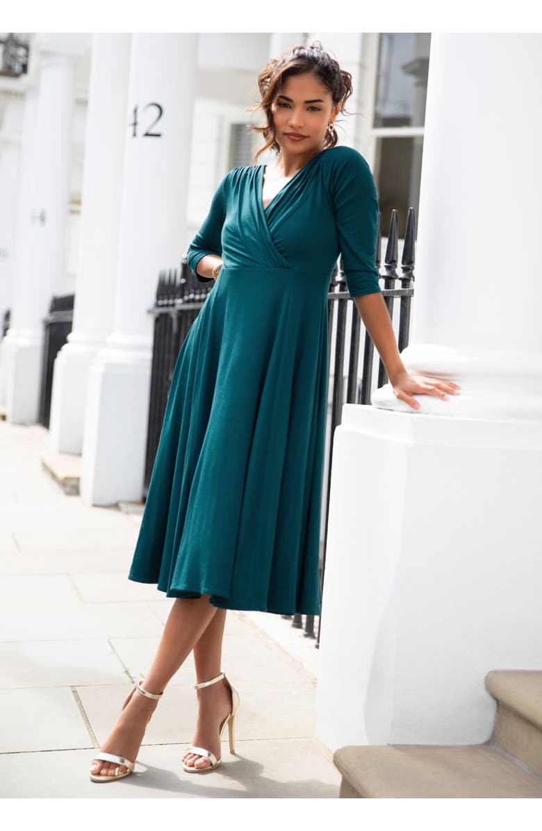 Alie Street London Petite Annie Dress, Alternate, color, Pine Green