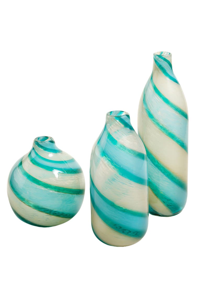 Macau Glass Vase 12 In, Alternate, color, Green