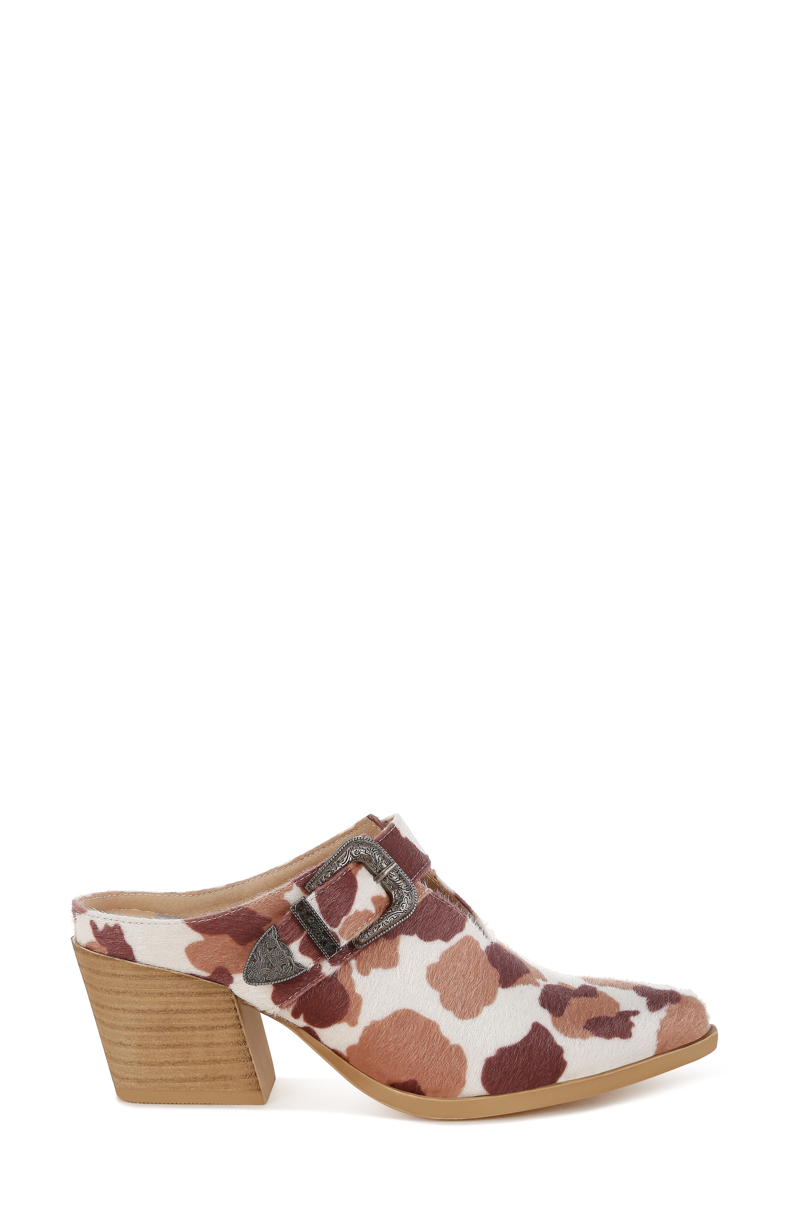 Nometa Buckle Mule, Alternate, color, COW PRINT
