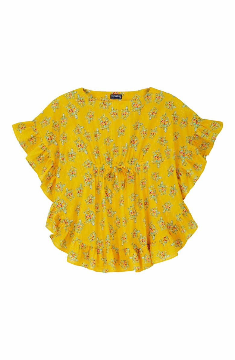 Vilebrequin Kids' Vendôme Turtles Dress Shirt, Main, color, Maïs