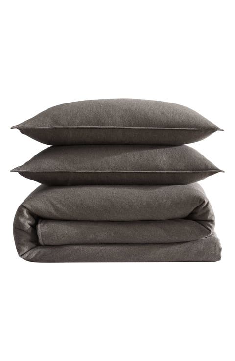 Mélange Flannel Duvet Cover & Sham Set