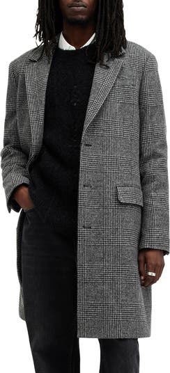 AllSaints Whitlock Mixed Check Wool Blend Coat | Nordstrom AllSaints Whitlock Mixed Check Wool Blend Coat | Nordstrom