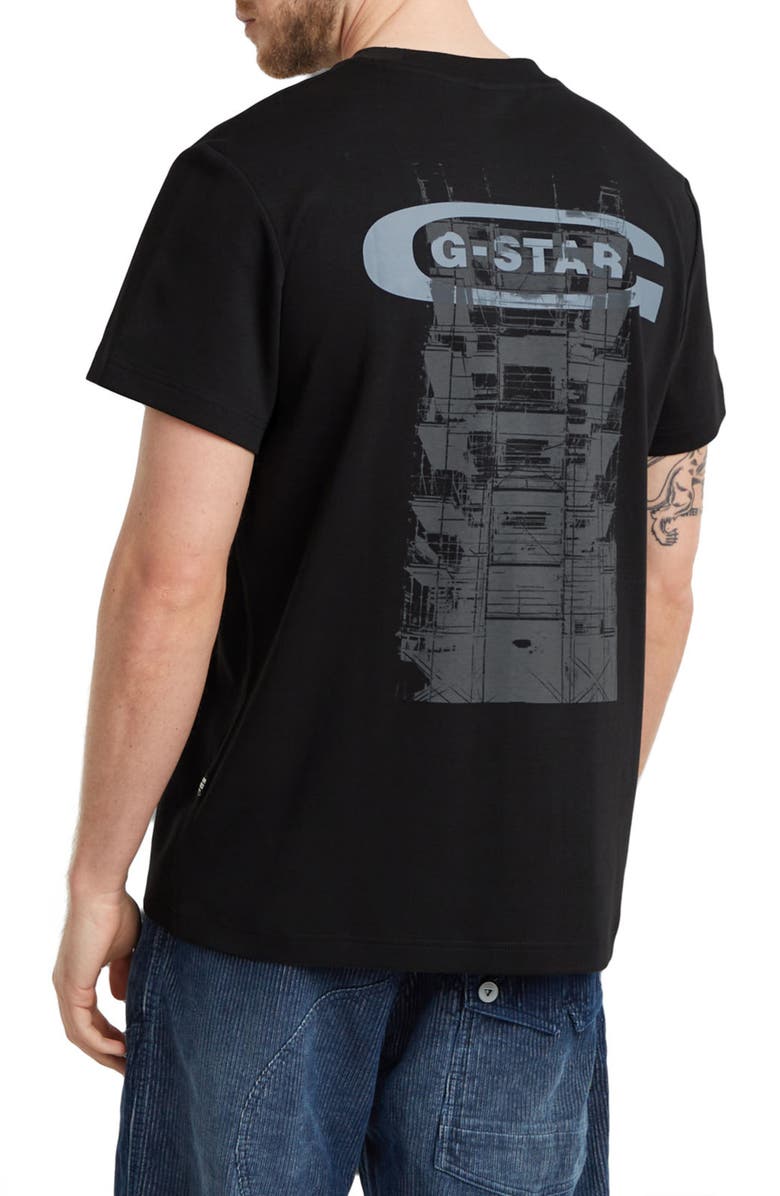 G-STAR Scaffolding Back Organic Cotton Graphic T-Shirt, Alternate, color, 