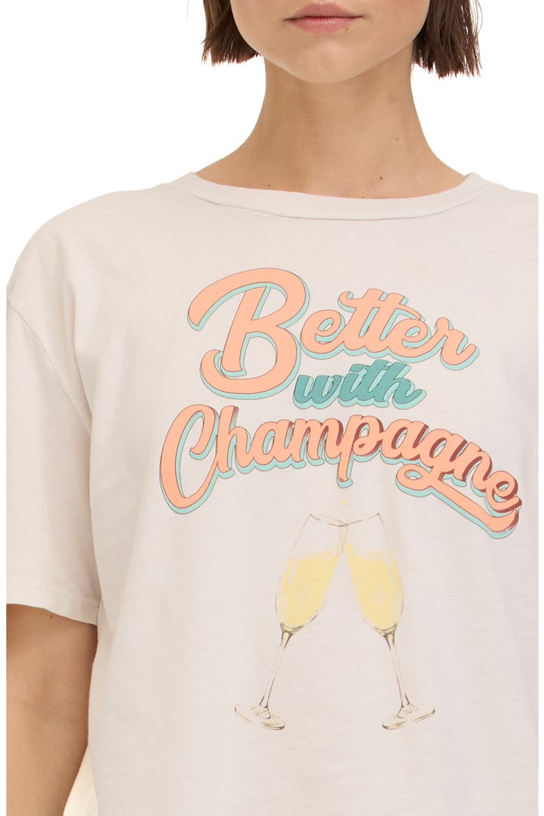 Better with Champagne Graphic T-Shirt, Alternate, color, VINTAGE WHITE