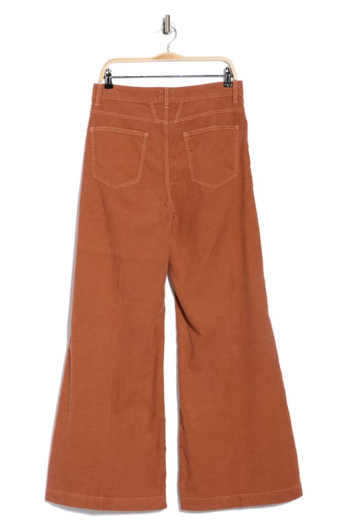Closed Milo Wide Leg Flare Corduroy Pants In Brown