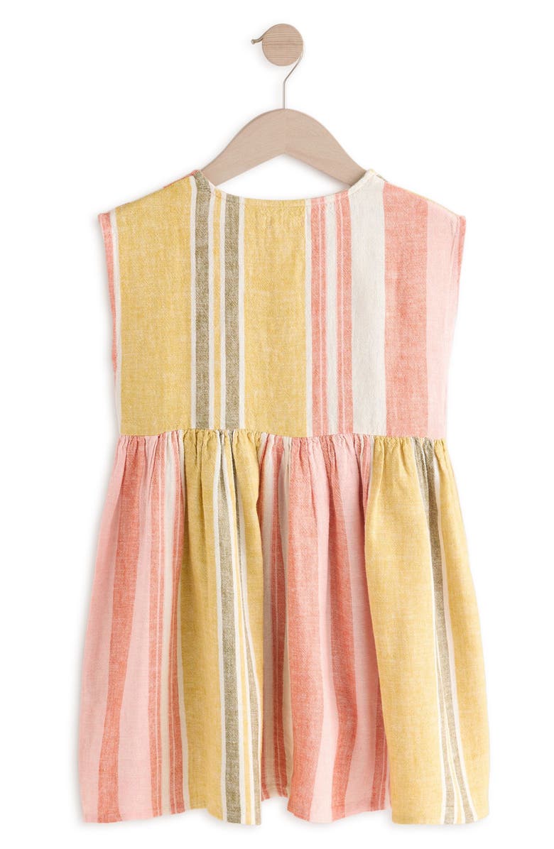 NEXT Rusty Stripe Cotton Button-Up Dress, Alternate, color, 