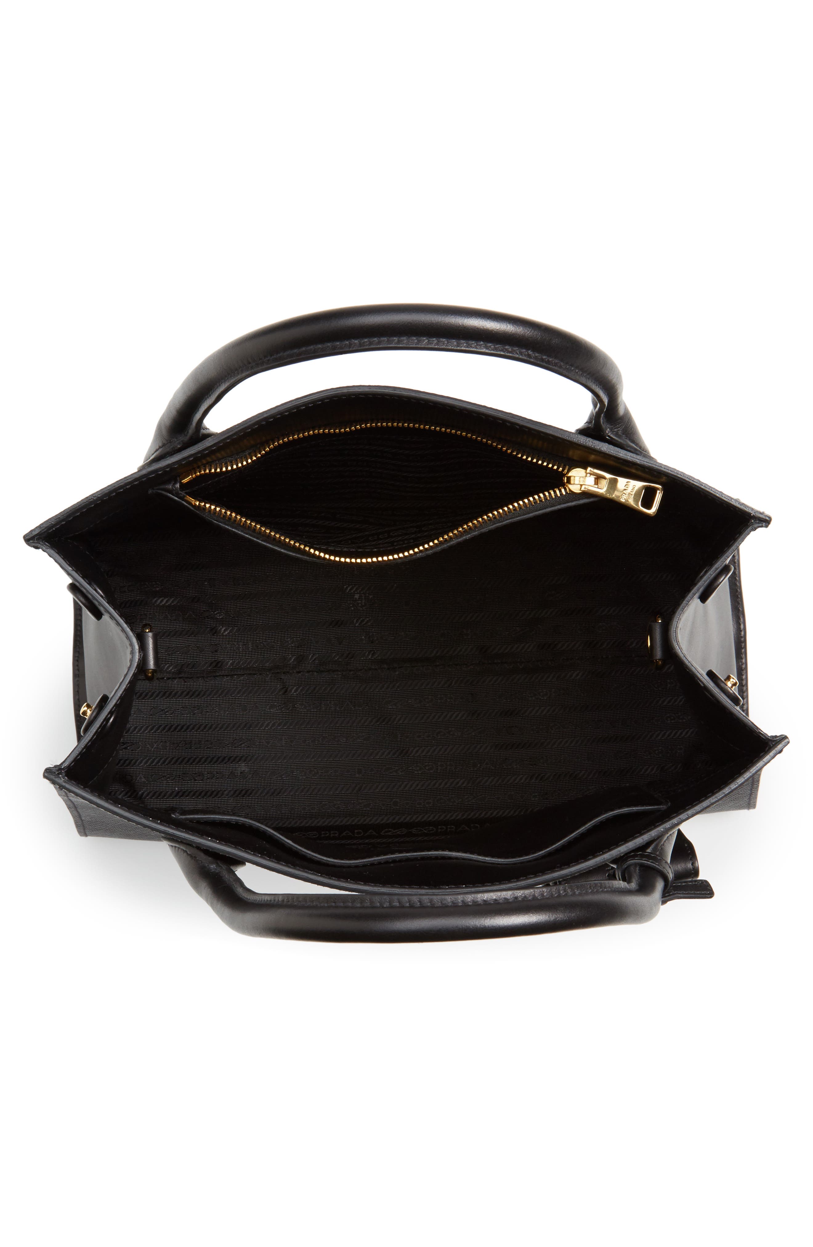 Prada Large Monochrome Saffiano Leather Satchel, Alternate, color, 