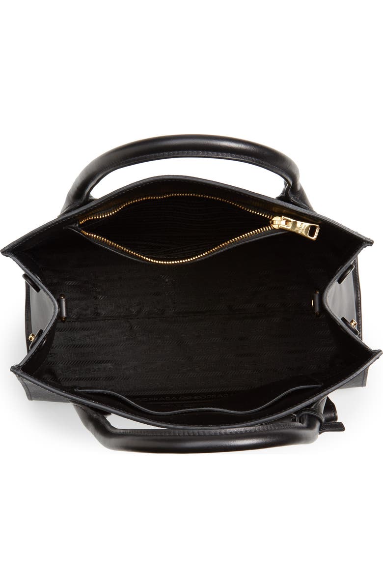 Prada Large Monochrome Saffiano Leather Satchel, Alternate, color,