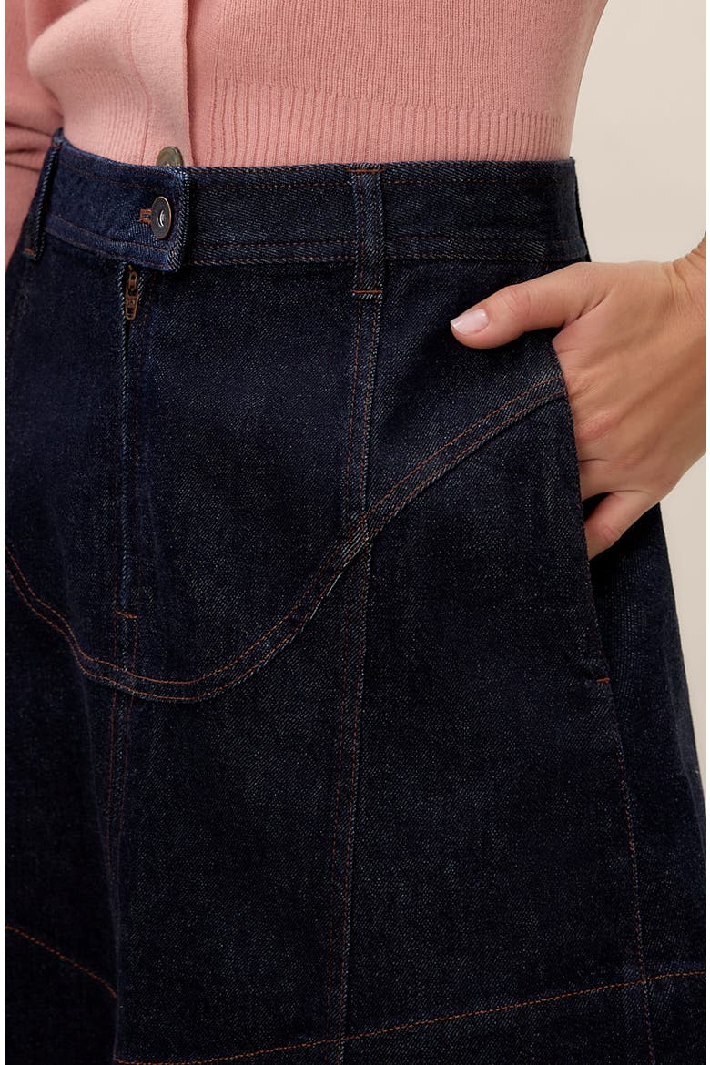 Carmen Denim Skirt, Alternate, color, Carmen Indigo