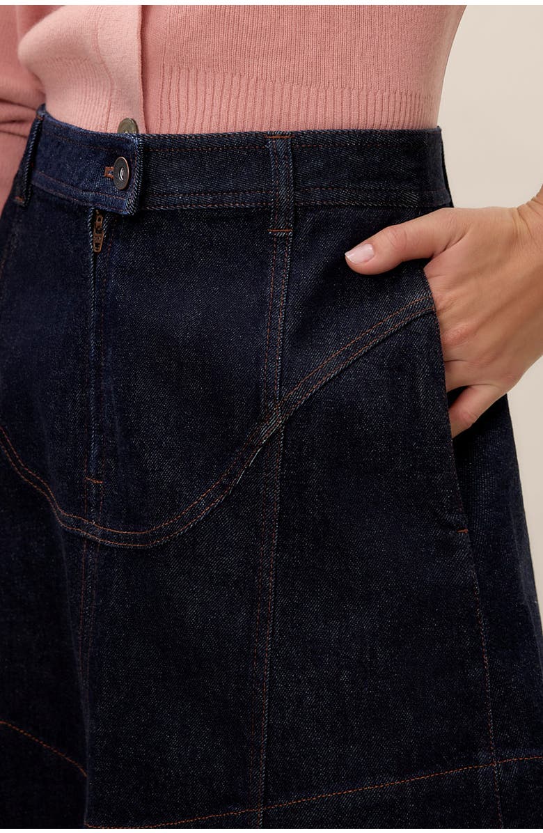 Rebecca Taylor Carmen Denim Skirt, Alternate, color, Carmen Indigo