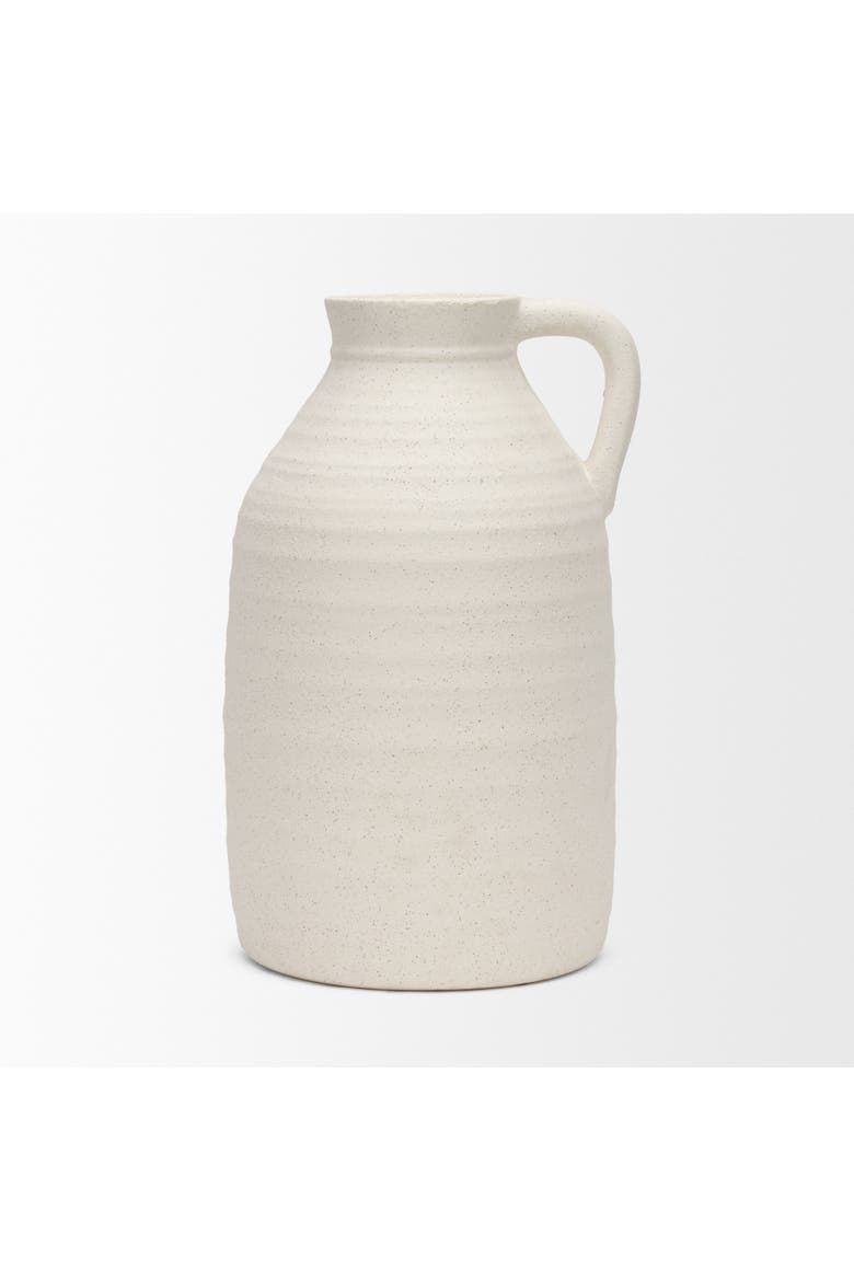 Tyrus Large Textured Matte Speckled Ceramic Vase, Alternate, color, Beige