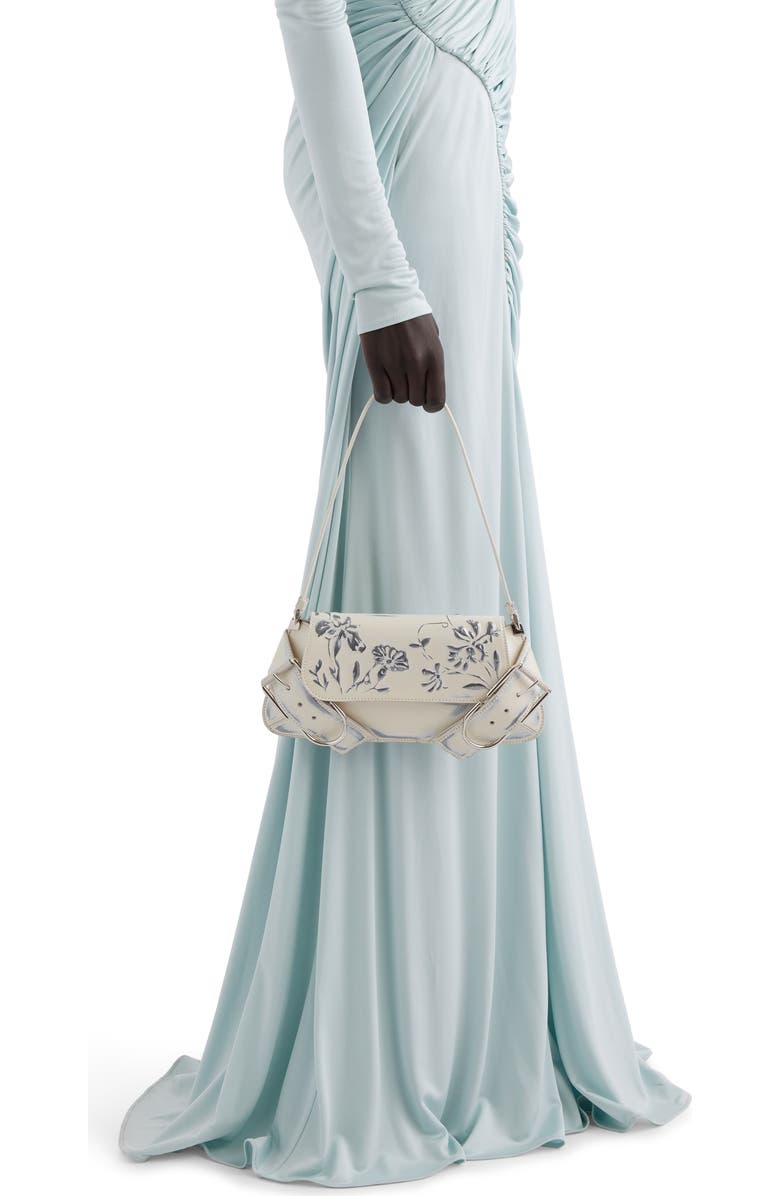 Givenchy Voyou Flowers Leather Flap Shoulder Bag, Alternate, color,