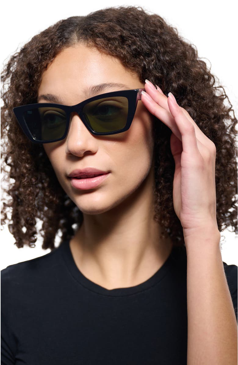 Derek Lam 10 Crosby Shay Sunglasses, Alternate, color, Black