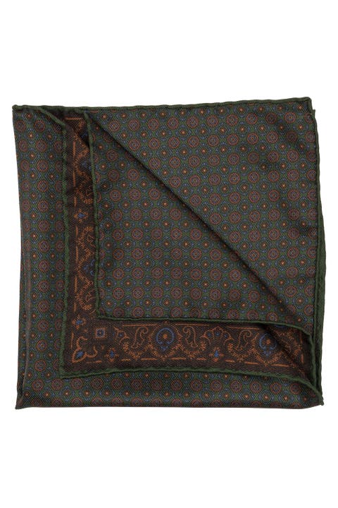 Lario - Double Sided Silk Pocket Square for Men