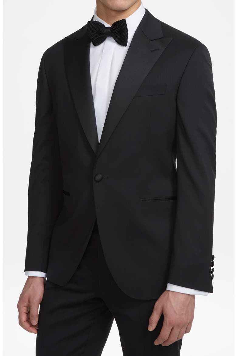 Elwood Tuxedo Jacket, Alternate, color, BLACK