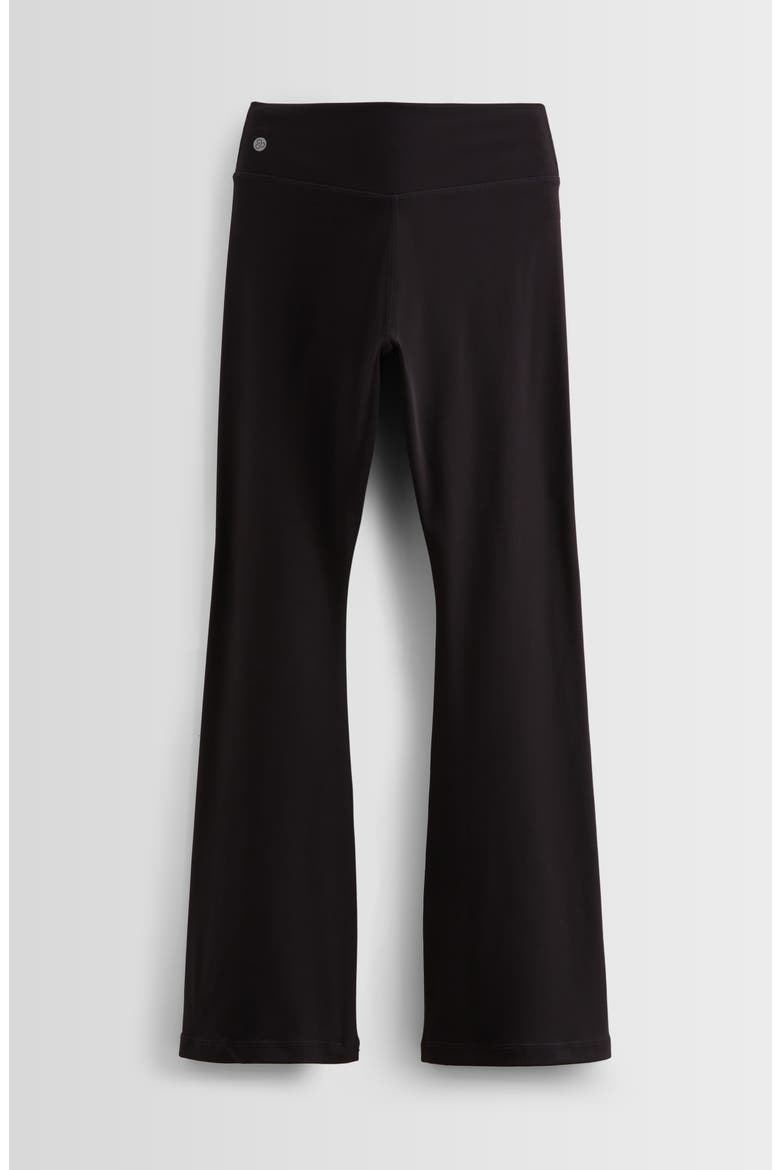 Kids' Live By Crossover High Waist Flare Leggings, Alternate, color, BLACK