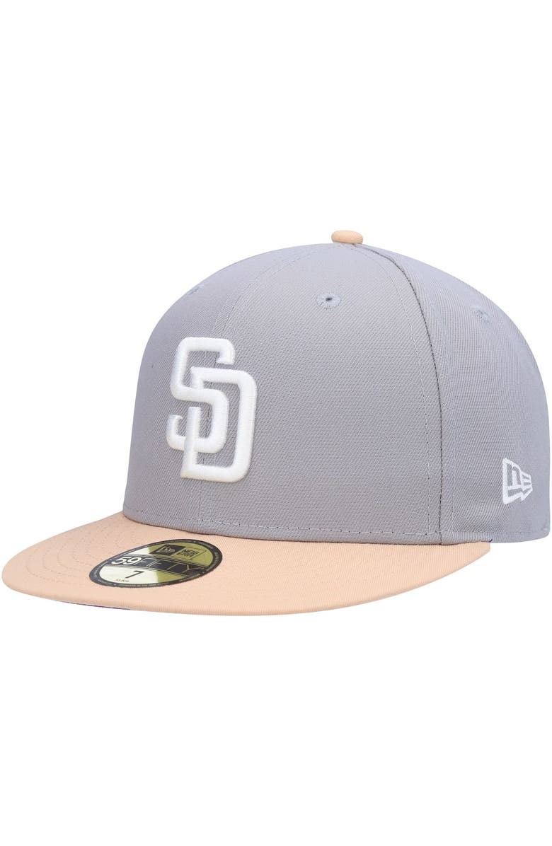 New Era Men's New Era Gray/Peach San Diego Padres 2016 MLB All-Star Game Purple Undervisor 59FIFTY Fitted Hat, Alternate, color, 