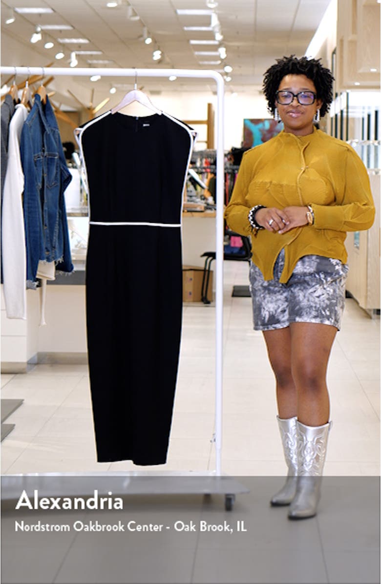 Detira Wool Blend Sheath Midi Dress, sales video thumbnail