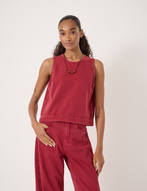 Valerie Denim Shell Top