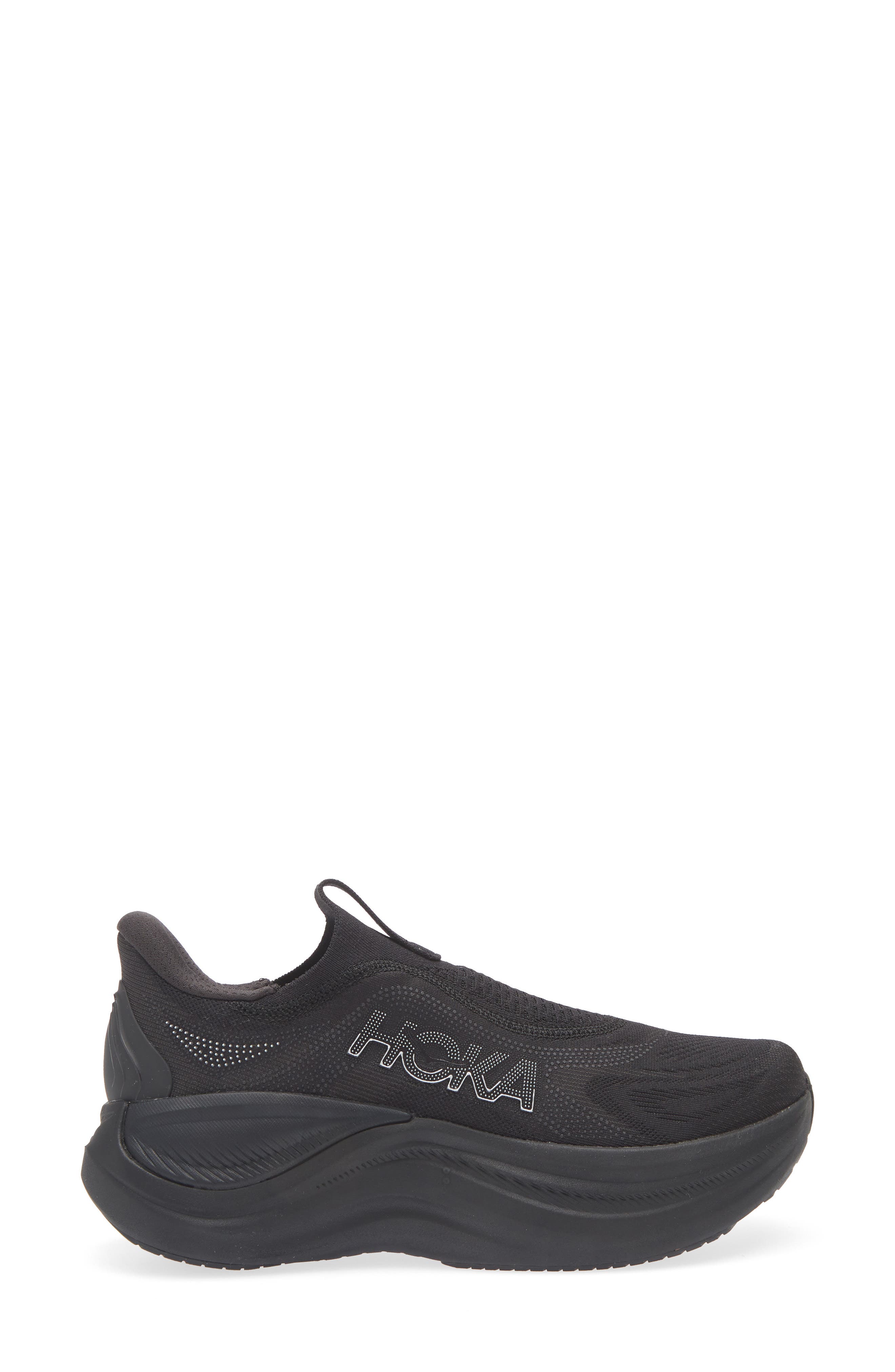 HOKA Skyward Laceless Recovery Sneaker, Alternate, color, Black / Black