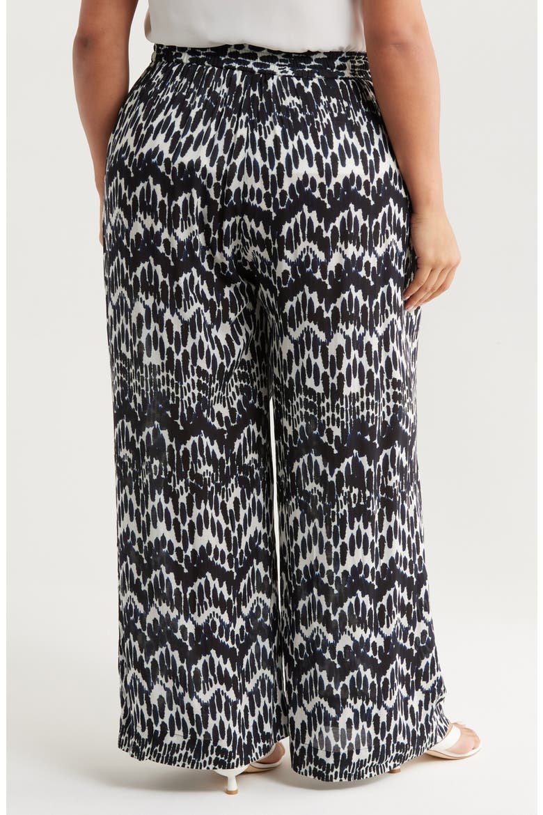 Verbena Wide Leg Voile Pants, Alternate, color, NAVY PAINT PRINT