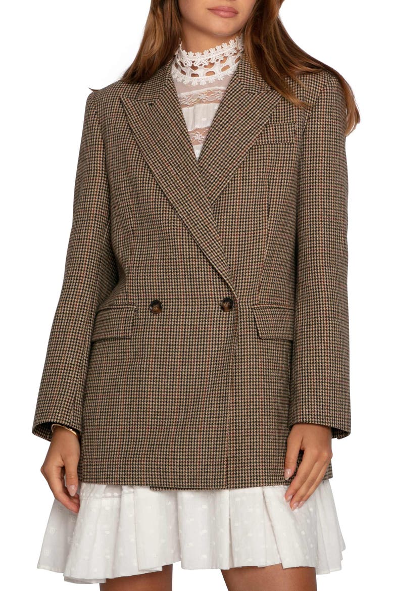 Big Brother Talk Double Breasted Blazer, Main, color, BEIGE