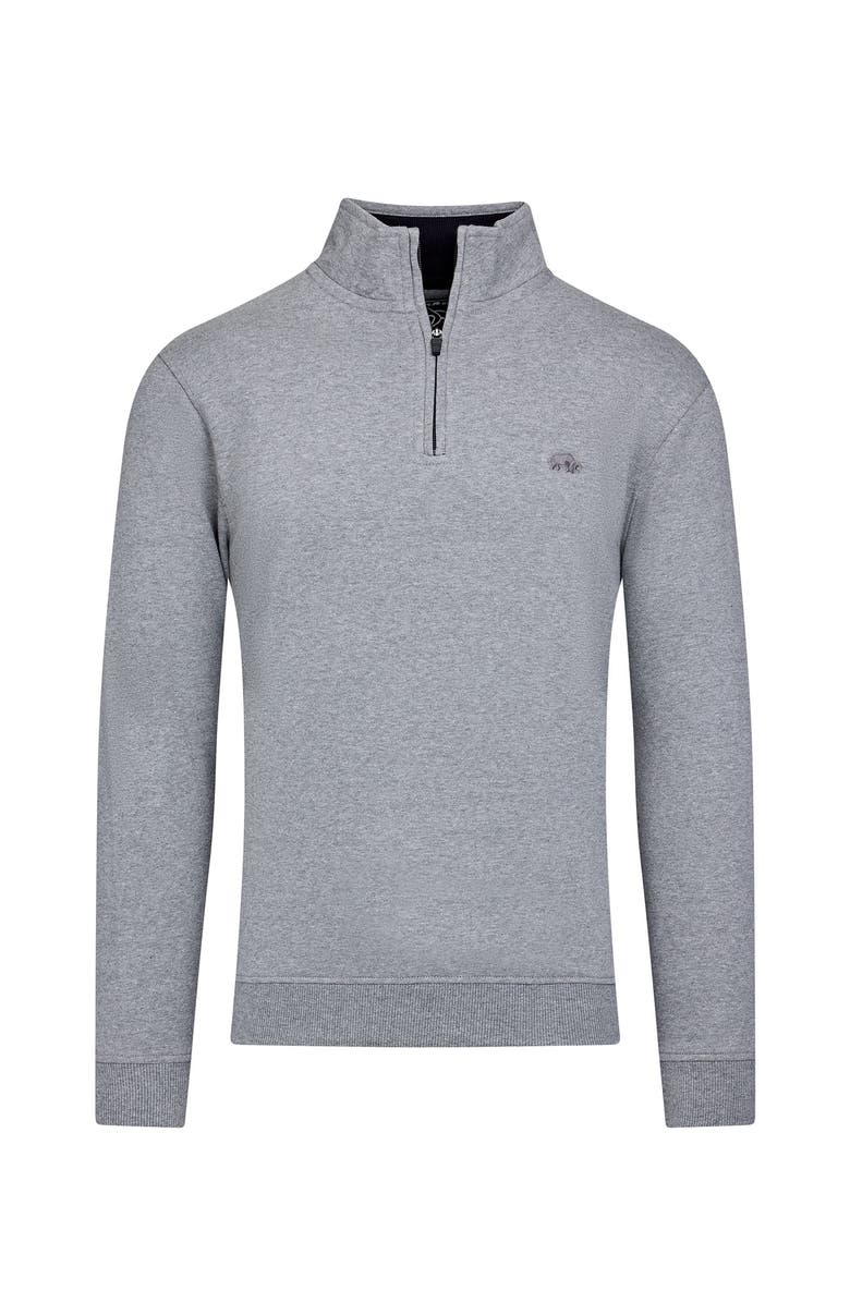 Raging Bull Jersey Quarter Zip Sweat, Alternate, color, Grey Marl