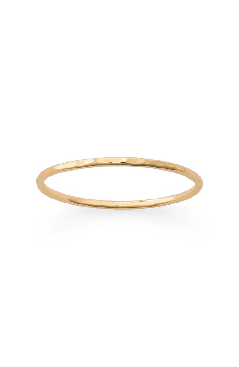 MADE BY MARY Hammered Stacking Ring, Main, color, Gold Filled