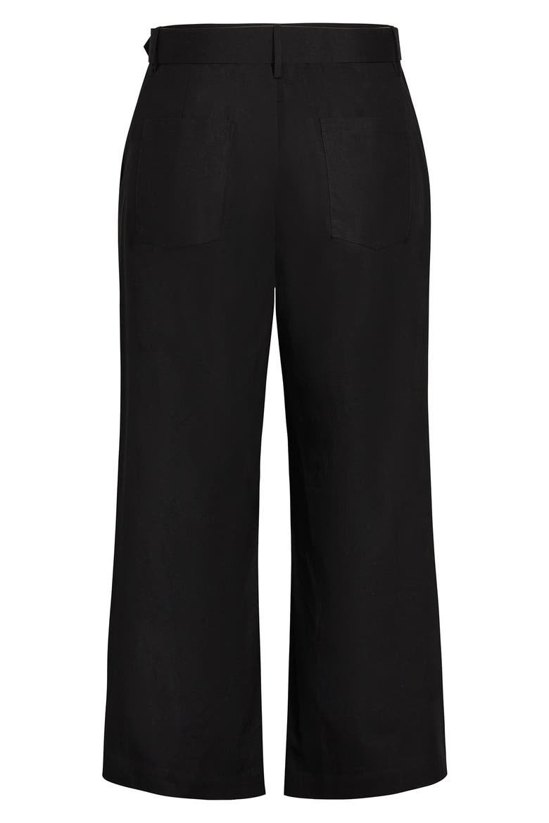Wistful Dreams Linen Blend Wide Leg Pants, Alternate, color, BLACK