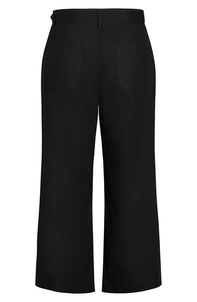 City Chic Wistful Dreams Linen Blend Wide Leg Pants, Alternate, color,