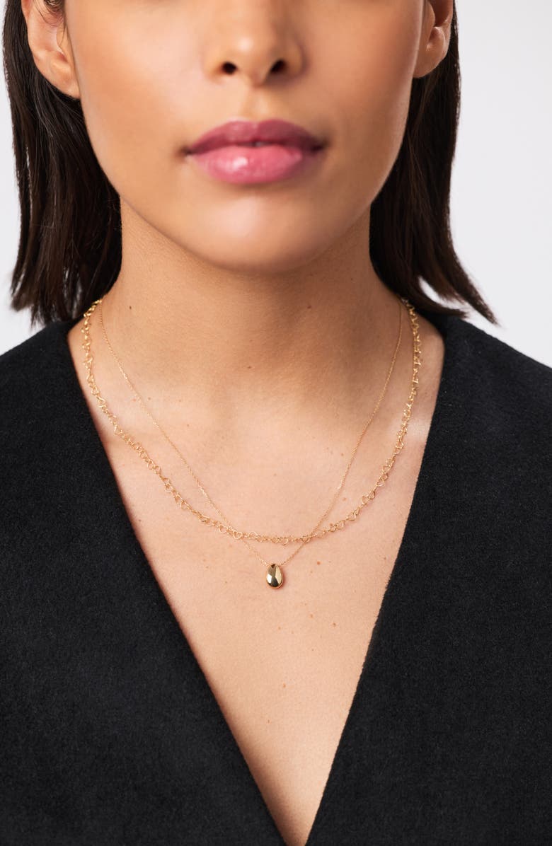 Ana Luisa Solid Yellow Gold - Heart Chain Necklace, Alternate, color,