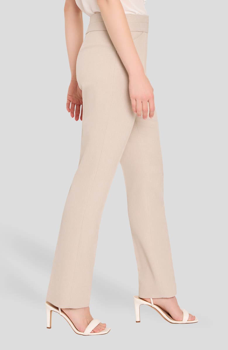 Tahari ASL Bell Bottom Pants, Alternate, color, Oatmeal